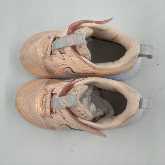 Nike Girl’s Flex Runner 2 Peach Slip-On Sneaker Athletic Shoe- Size 10 C - Picture 5 of 12